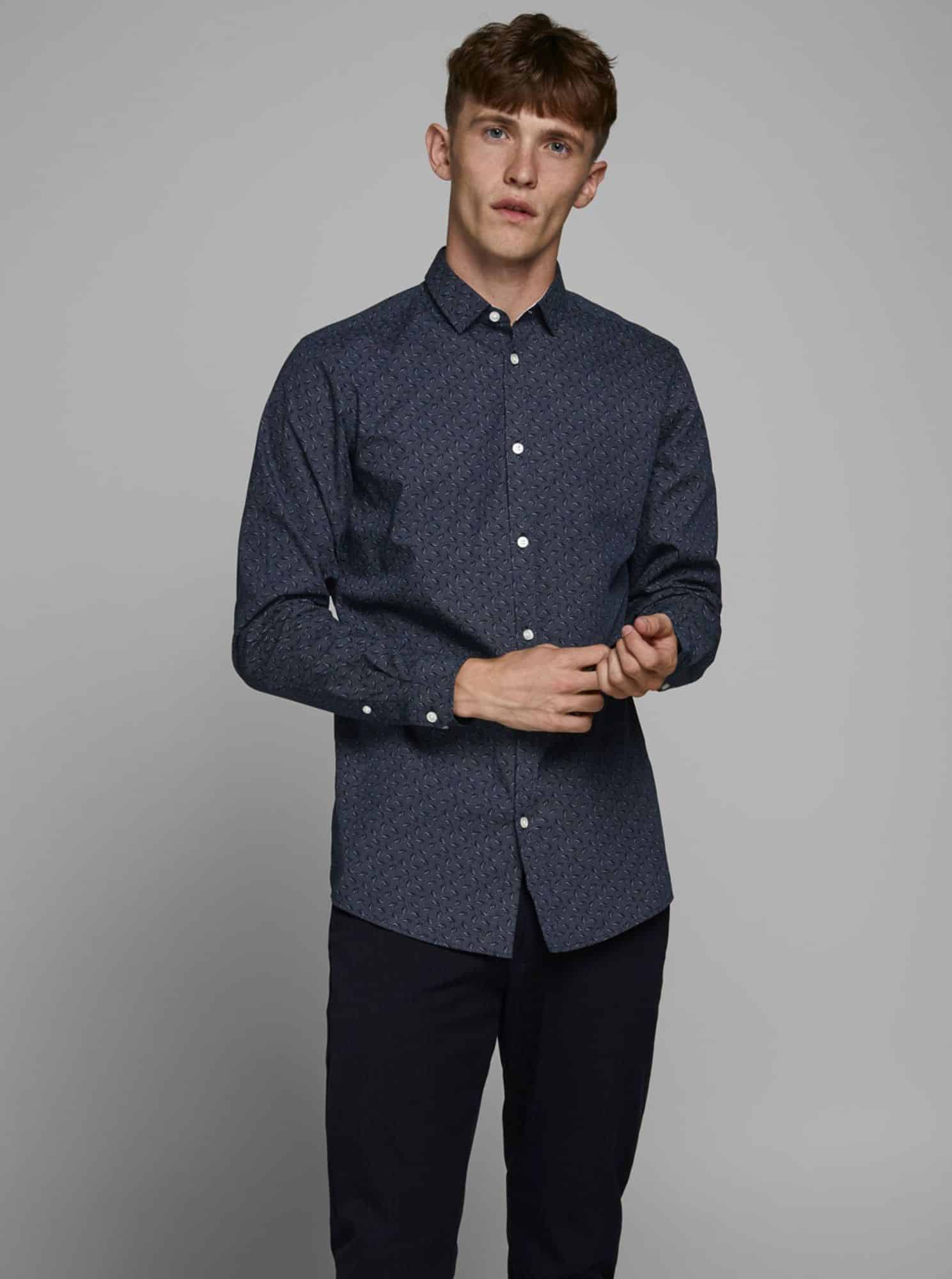 Jack & Jones tmavě modrá košile