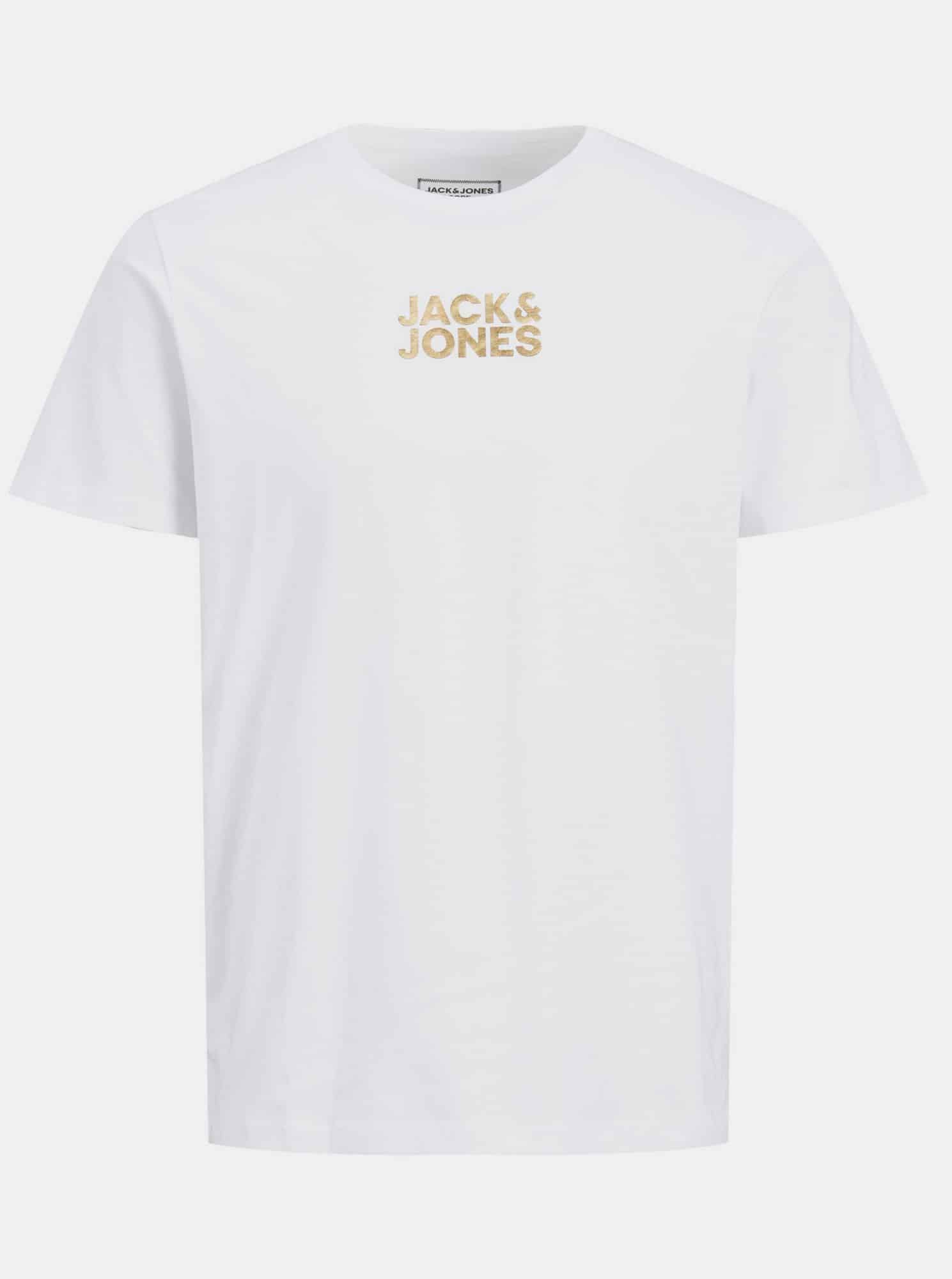 Jack & Jones bílé pánské tričko s potiskem