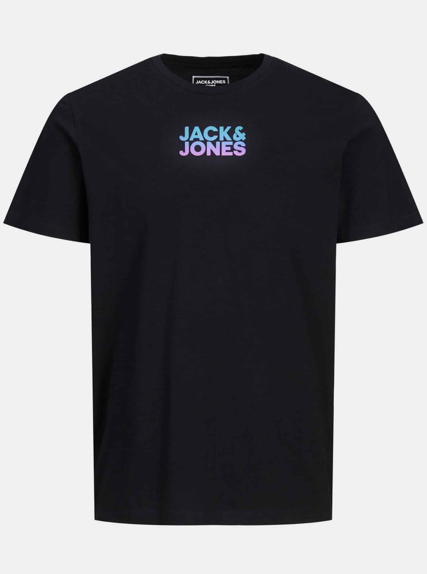 Jack & Jones černé pánské tričko s potiskem
