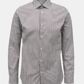 Selected Homme hnědo-bílá pruhovaná košile