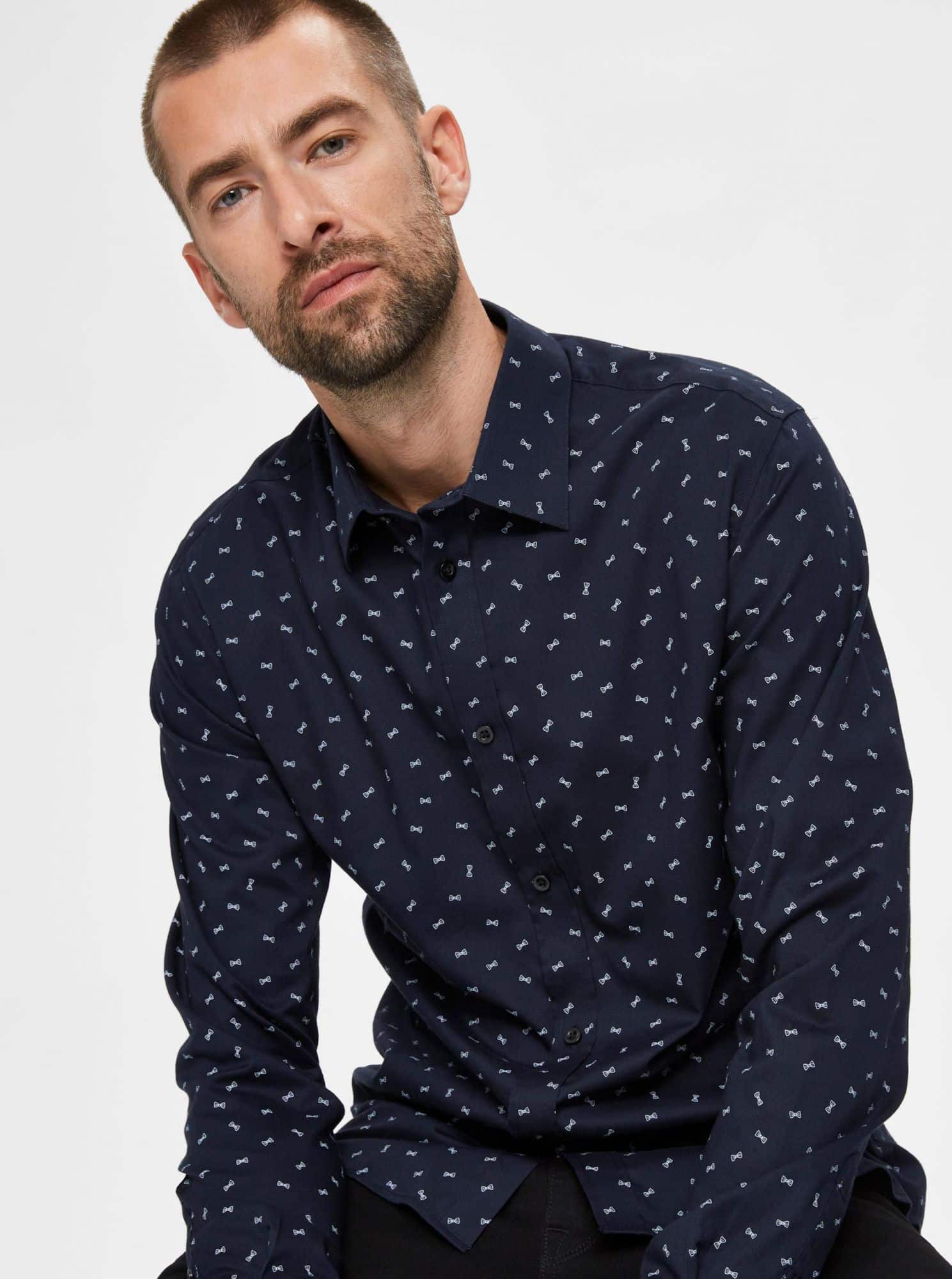 Selected Homme tmavě modrá pánská košile