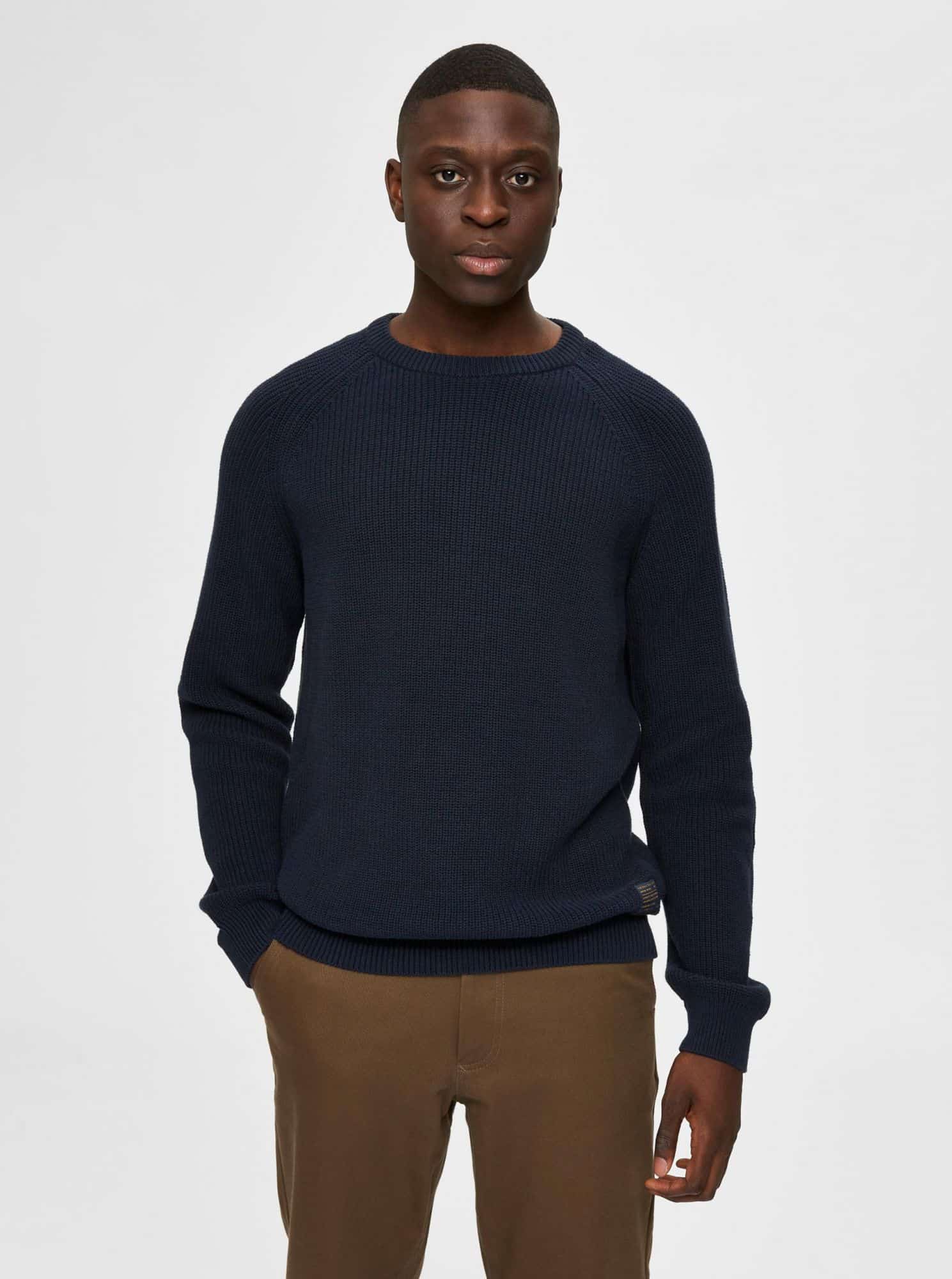 Selected Homme tmavě modrý pánský svetr