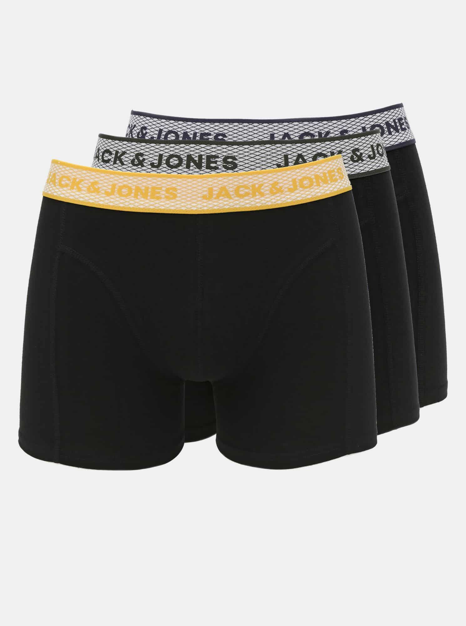 Jack & Jones černý 3 pack boxerek Noah