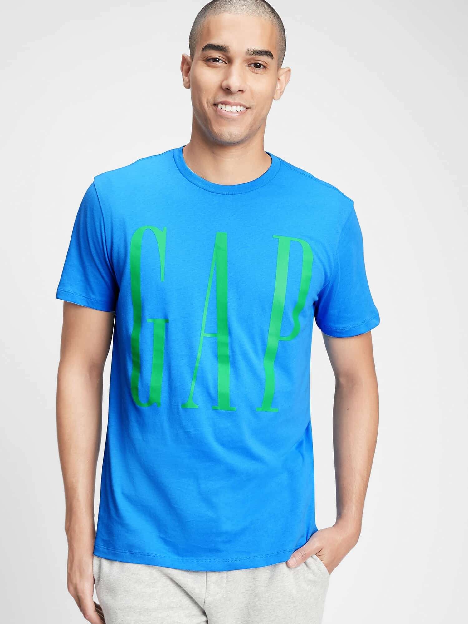 GAP modré pánské tričko s logem