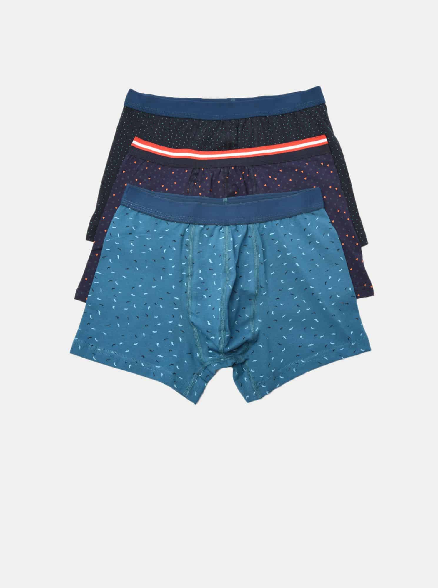 Trendyol modrý 3 pack boxerek