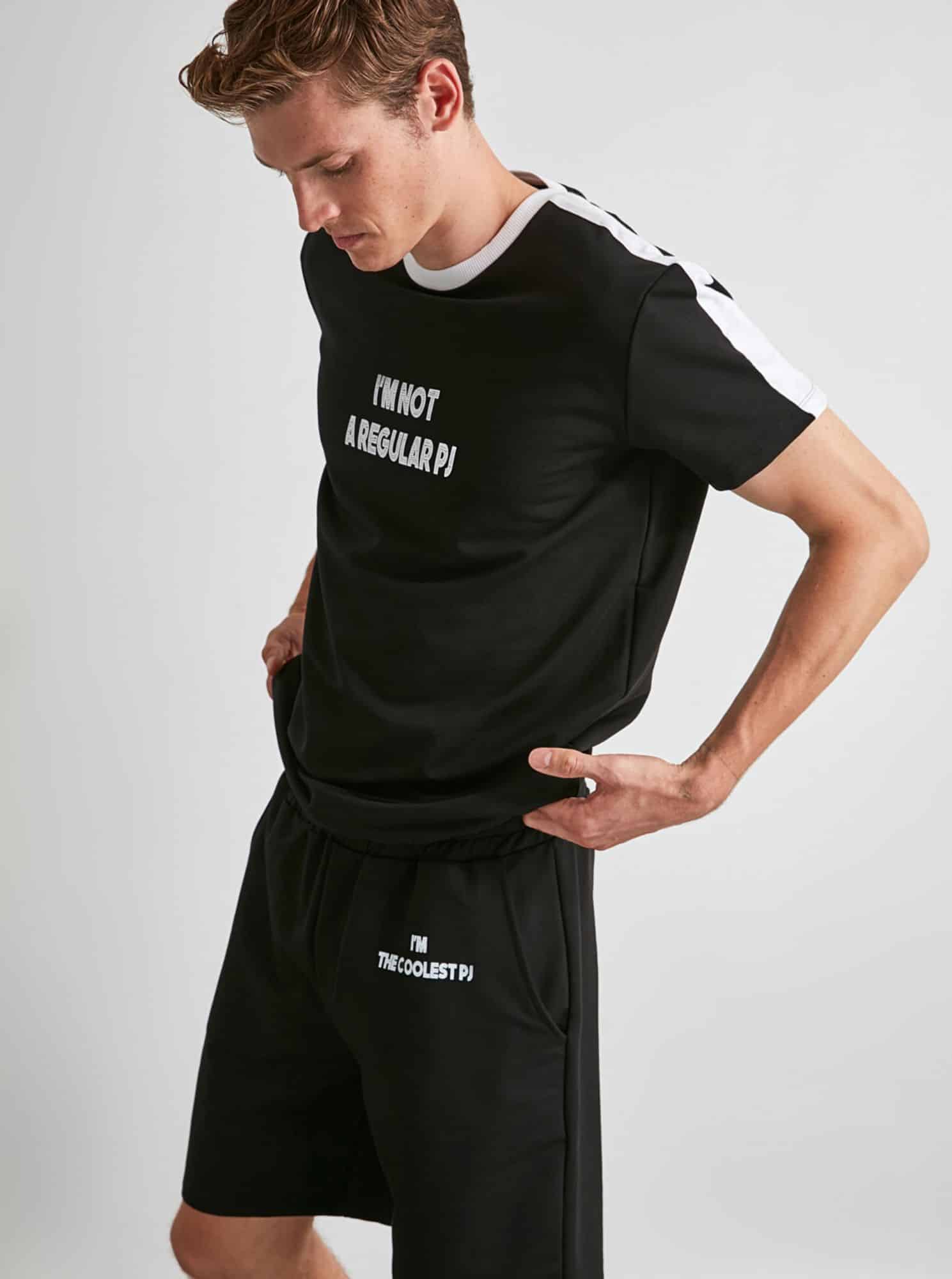 Trendyol černé pánské pyžamo