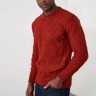 Trendyol červený pánský svetr