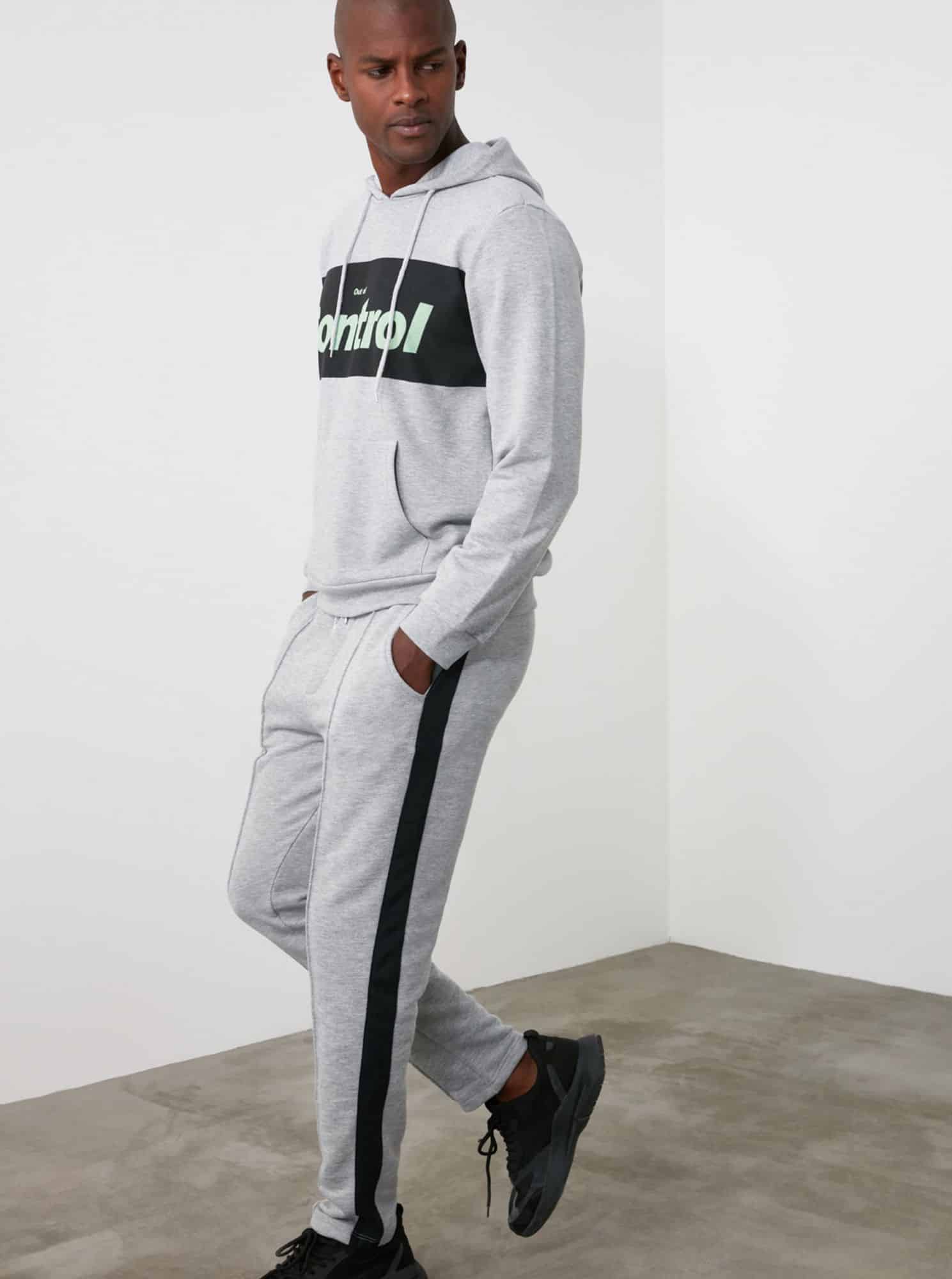 Trendyol šedé pánské tepláky