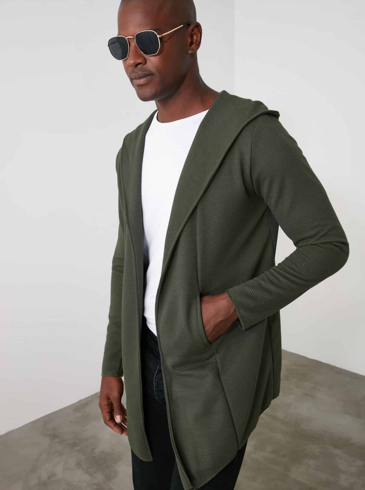 Trendyol khaki pánský svetr