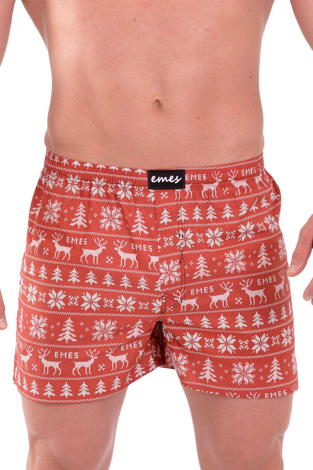Emes červené trenýrky Vánoční sobi