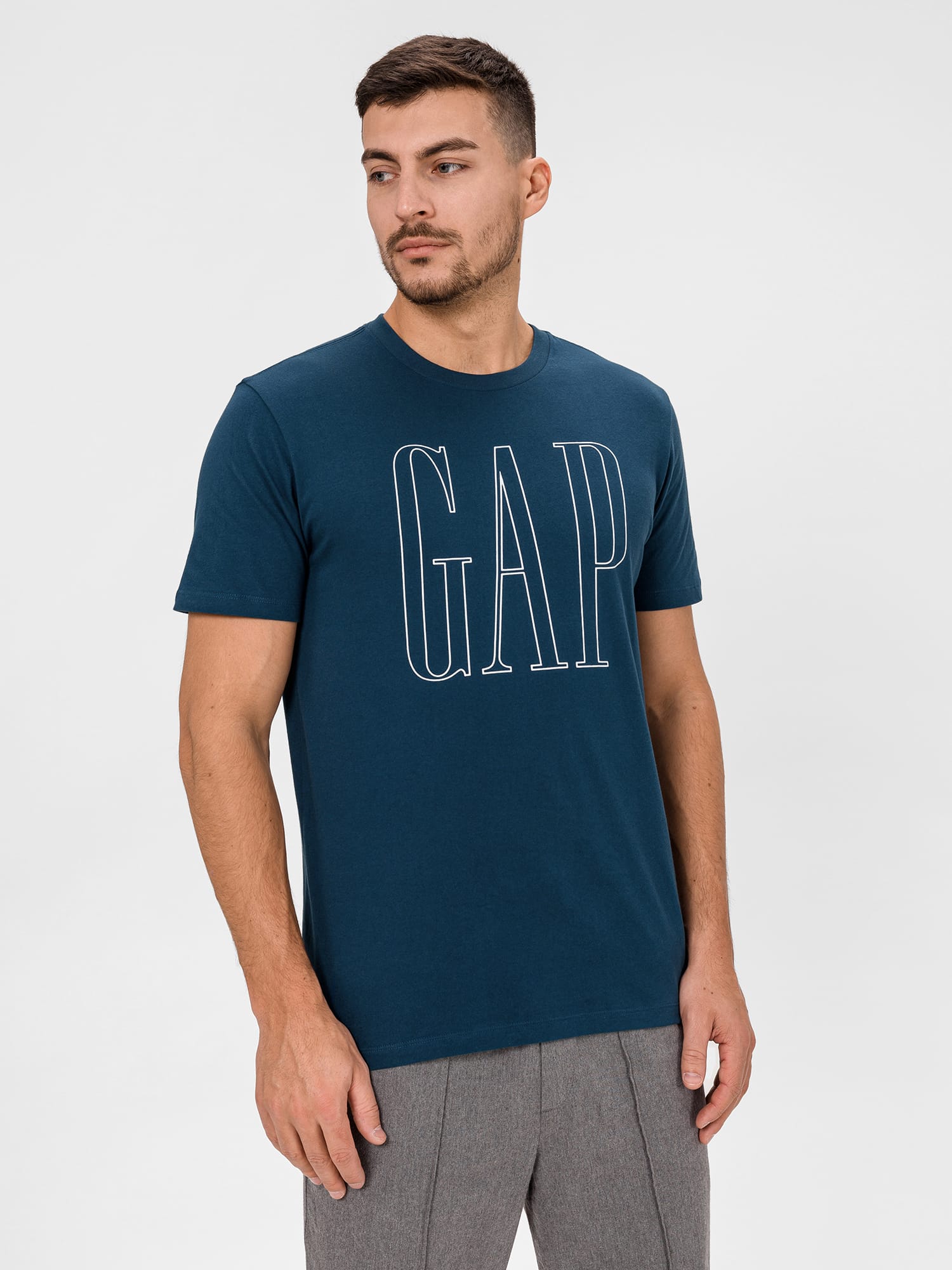 GAP modré pánské tričko s logem