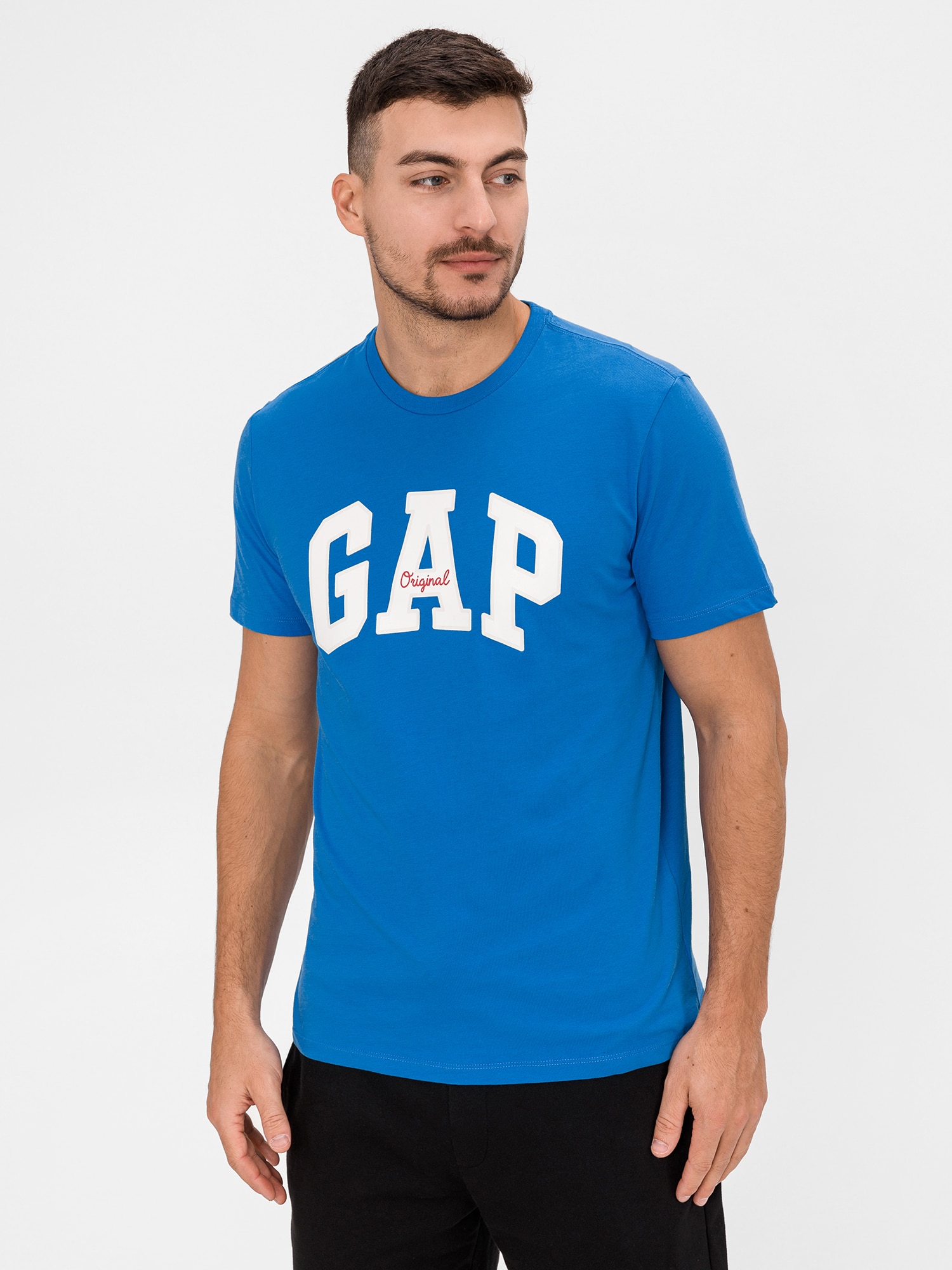 GAP modré pánské tričko s logem