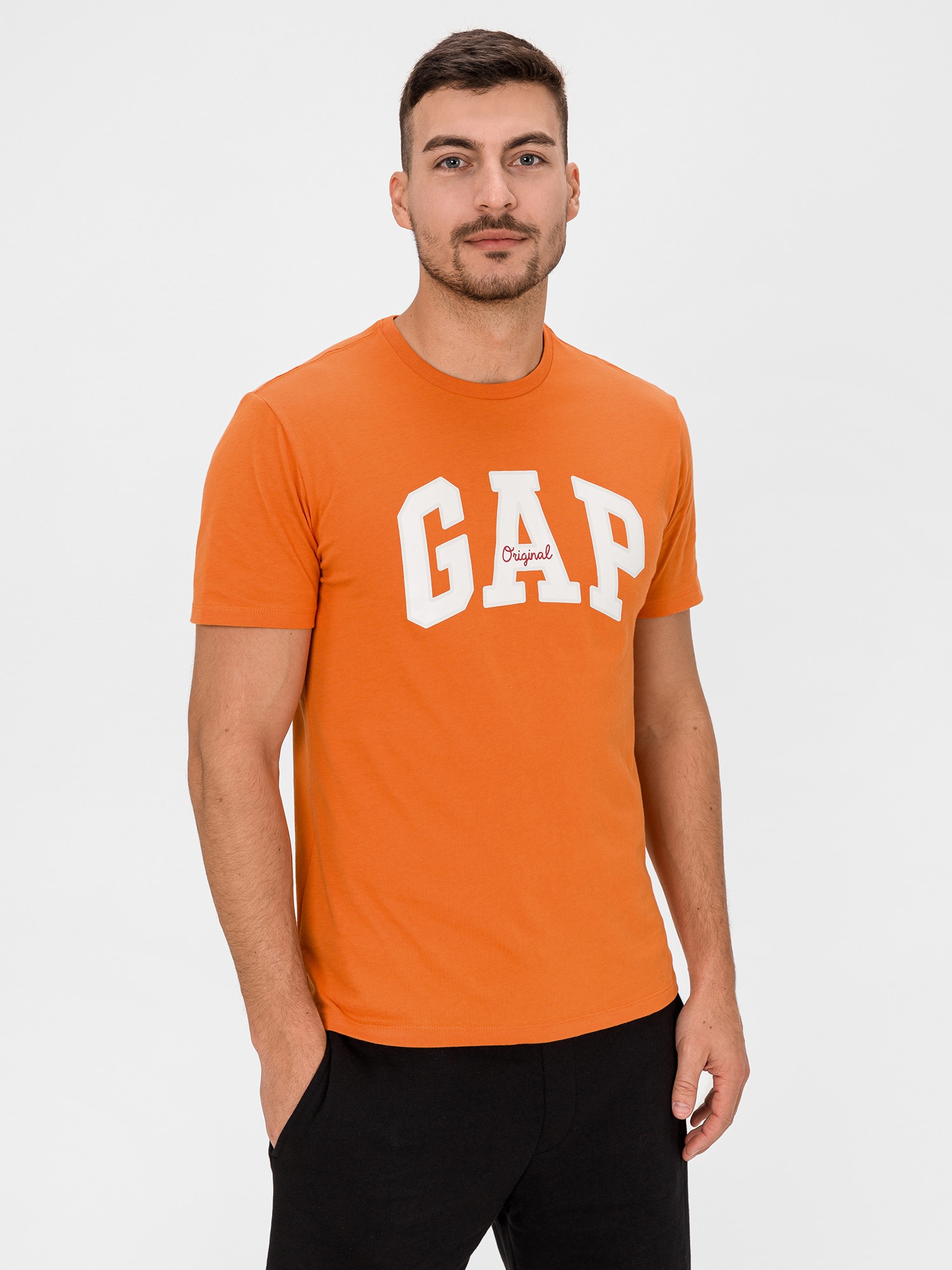 GAP oranžové pánské tričko s logem
