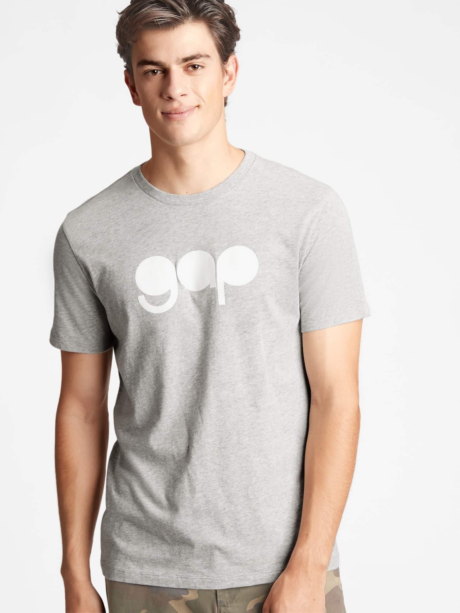 GAP šedé pánské tričko s logem