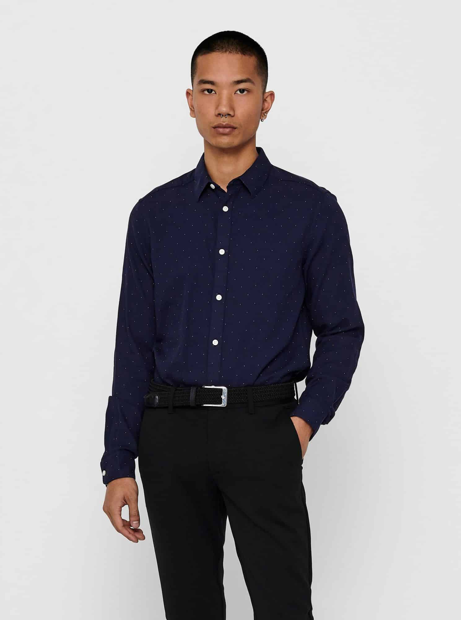 ONLY & SONS modrá pánská košile