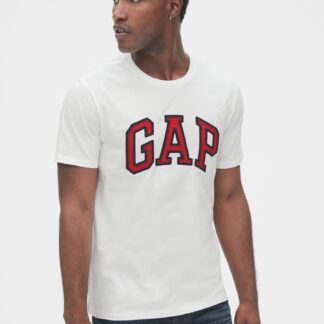 GAP bílé pánské tričko s logem