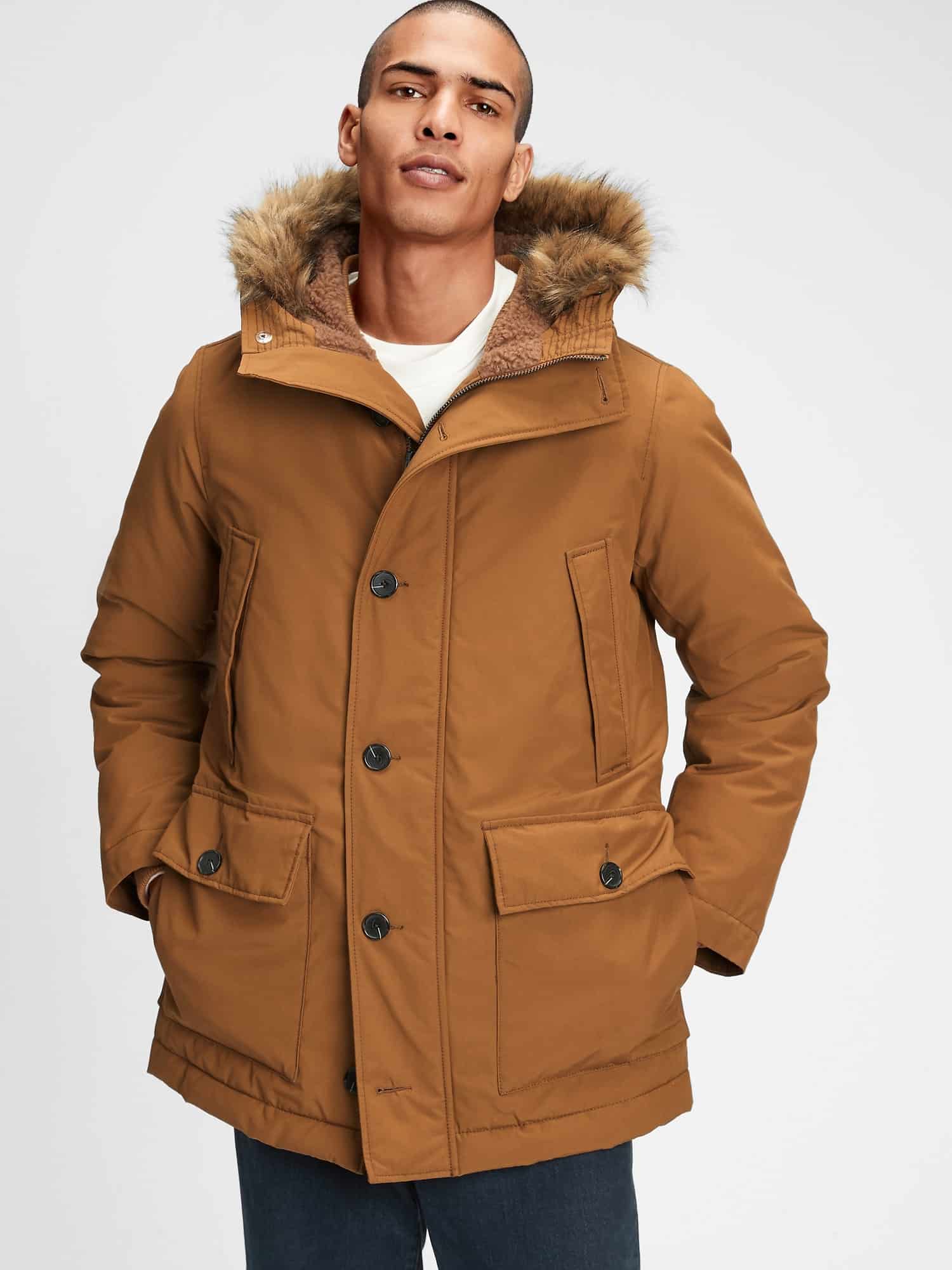 GAP hnědý pánský kabát