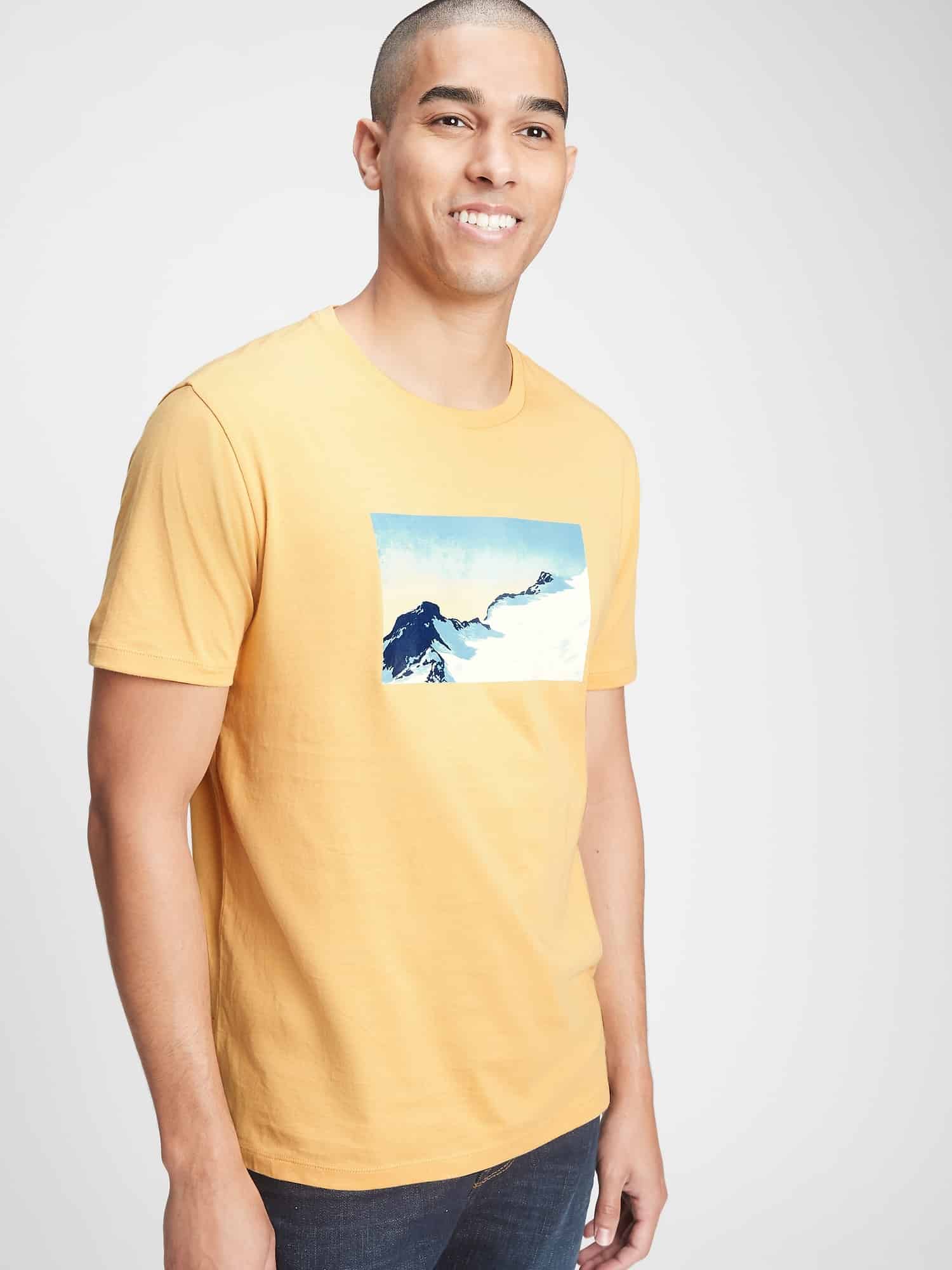 GAP žluté pánské tričko