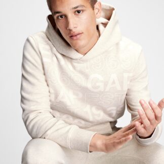 GAP béžová pánská mikina s kapucí