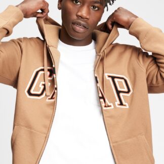 GAP hnědá pánská mikina s kapucí