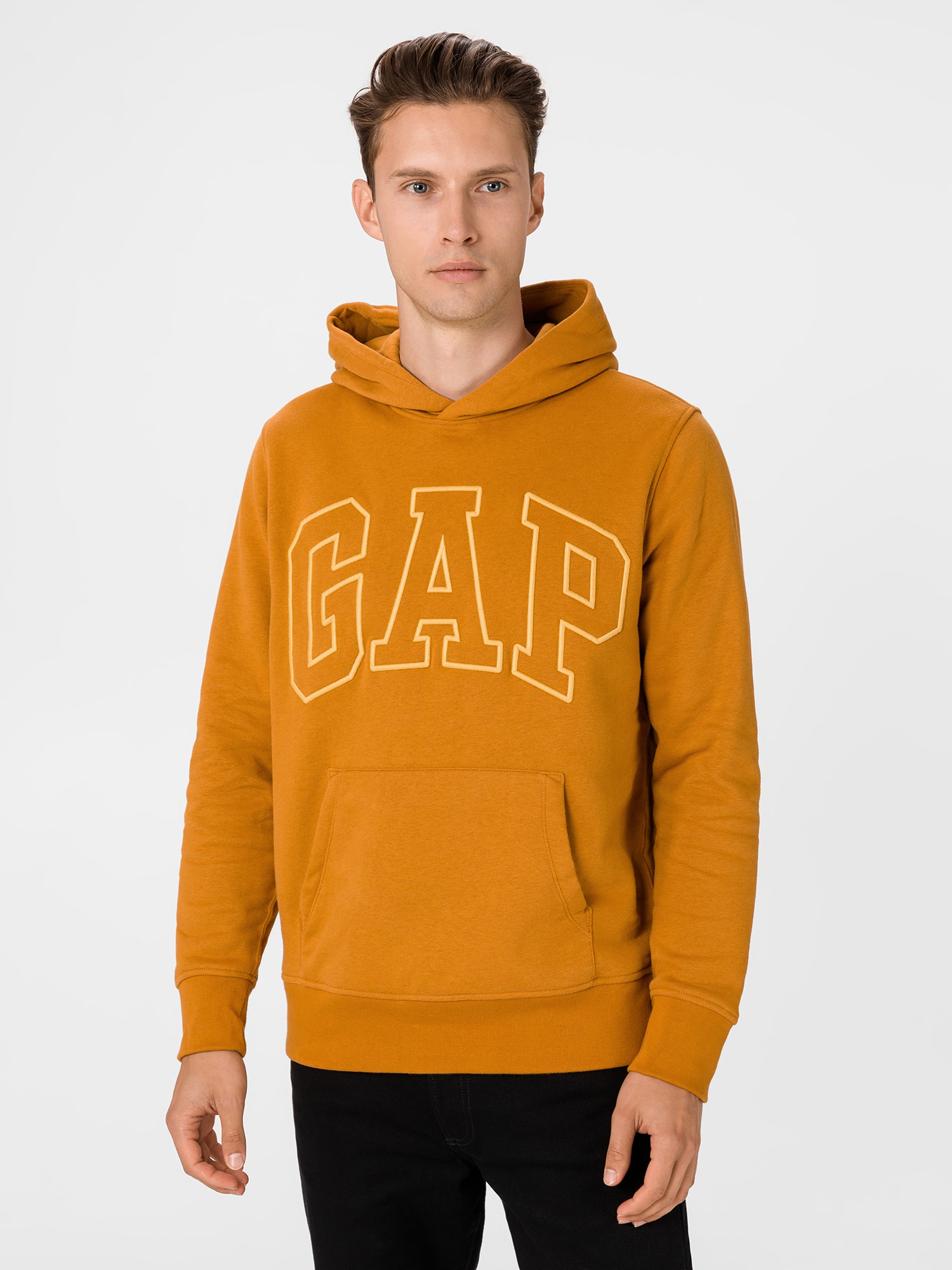 GAP oranžová pánská mikina s kapucí