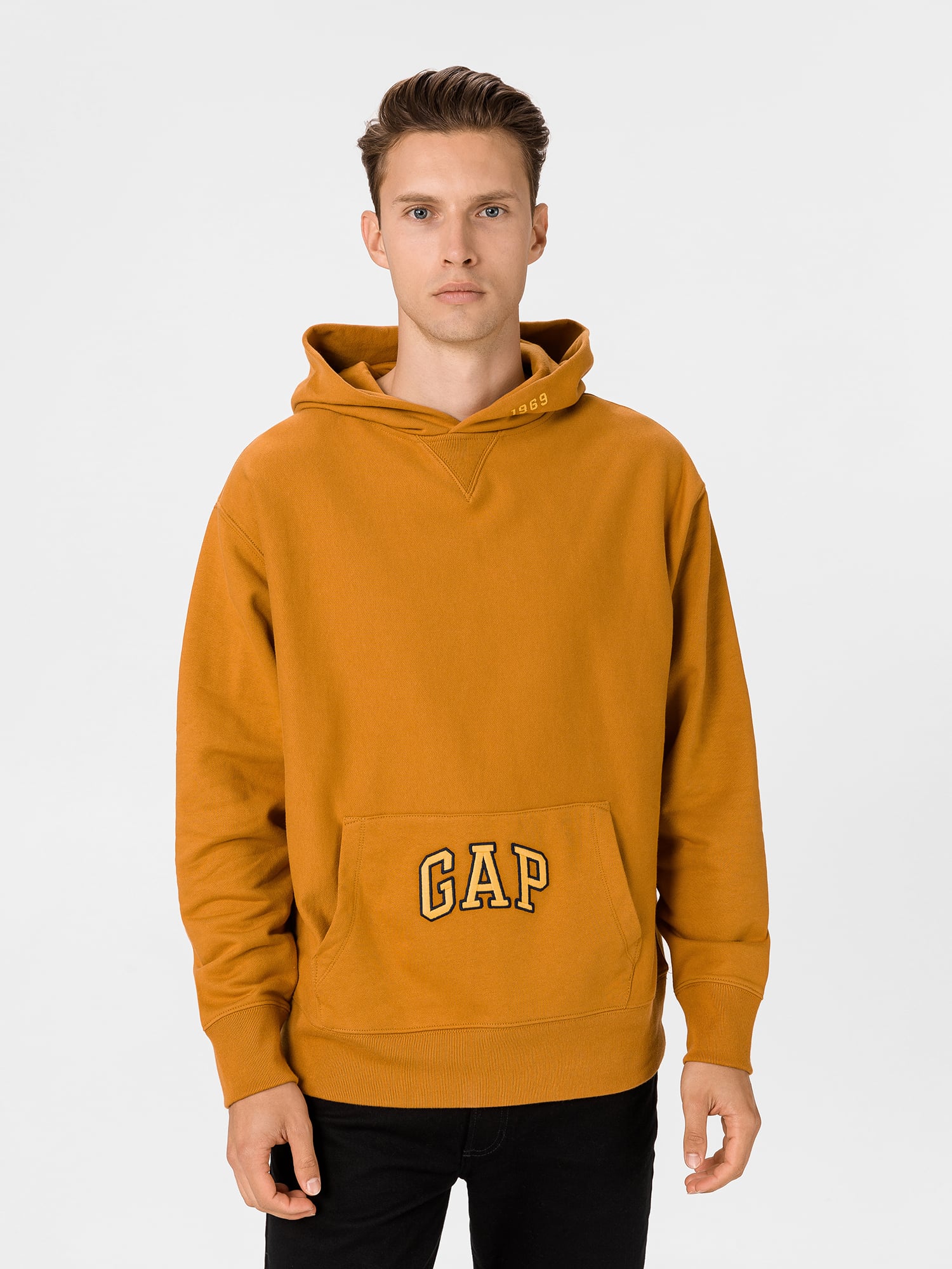 GAP oranžová pánská mikina s kapucí