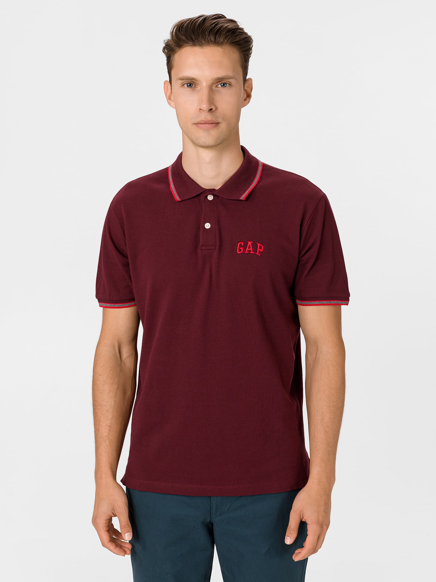 GAP červené pánské polo tričko