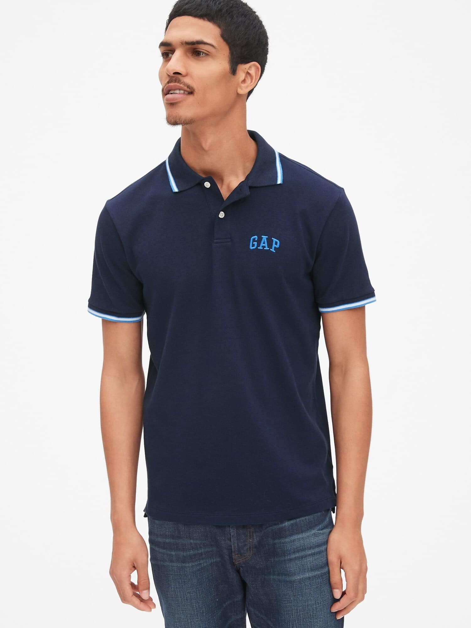 GAP modré pánské tričko s logem