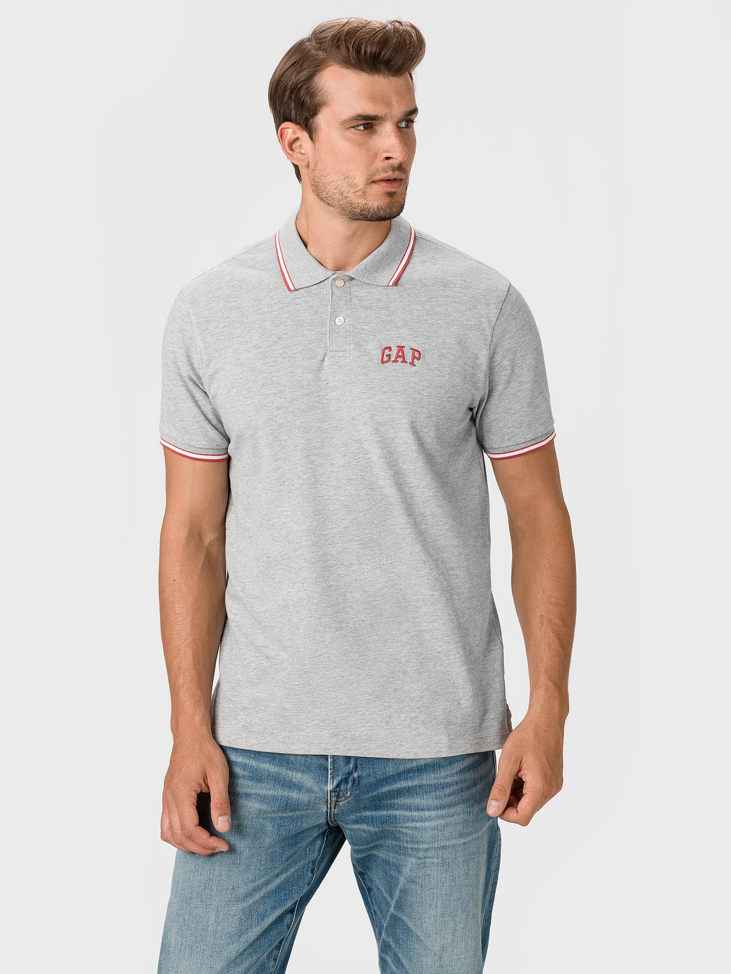 GAP šedé pánské tričko s logem