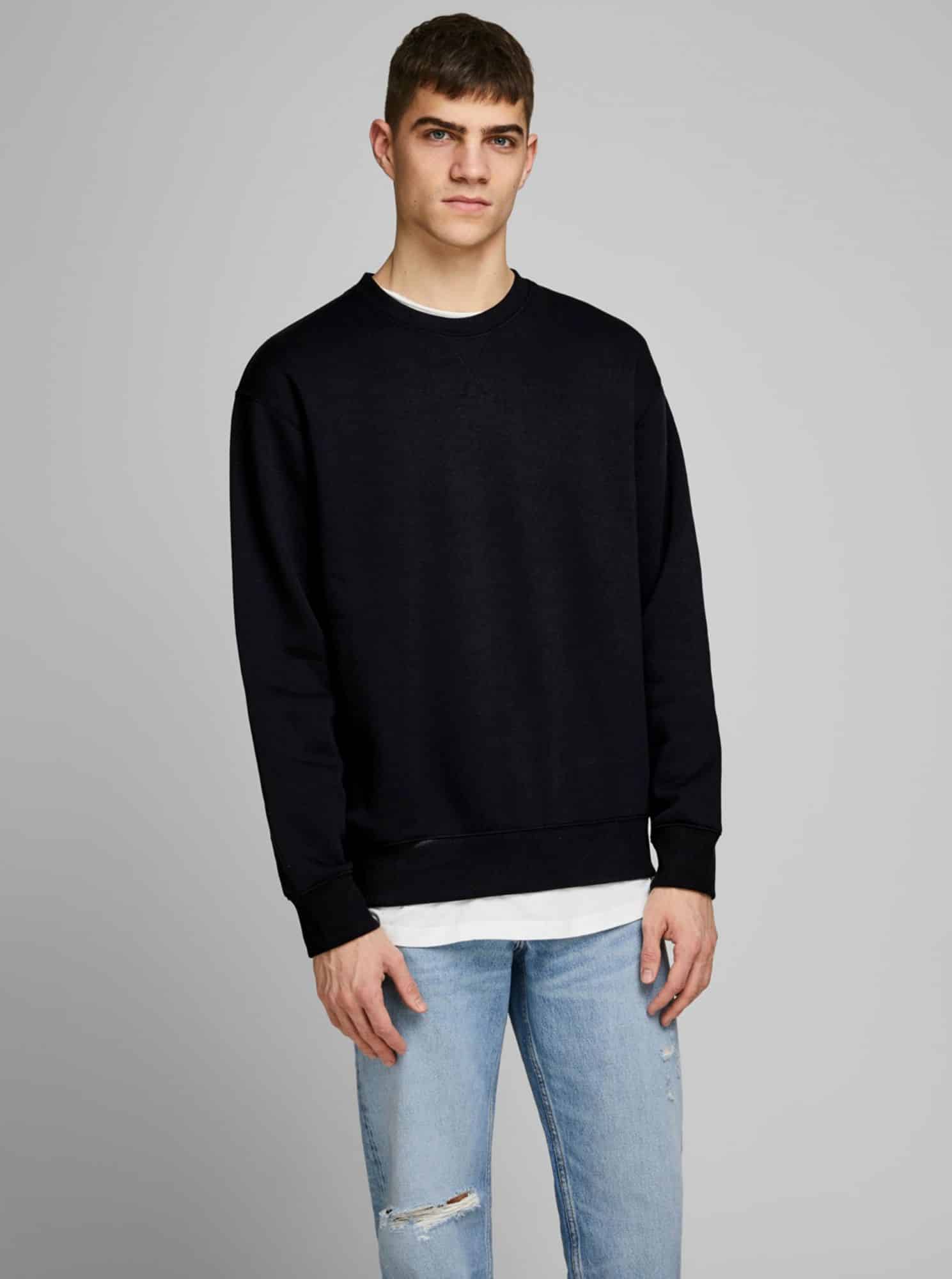 Jack & Jones černá basic pánská mikina Soft