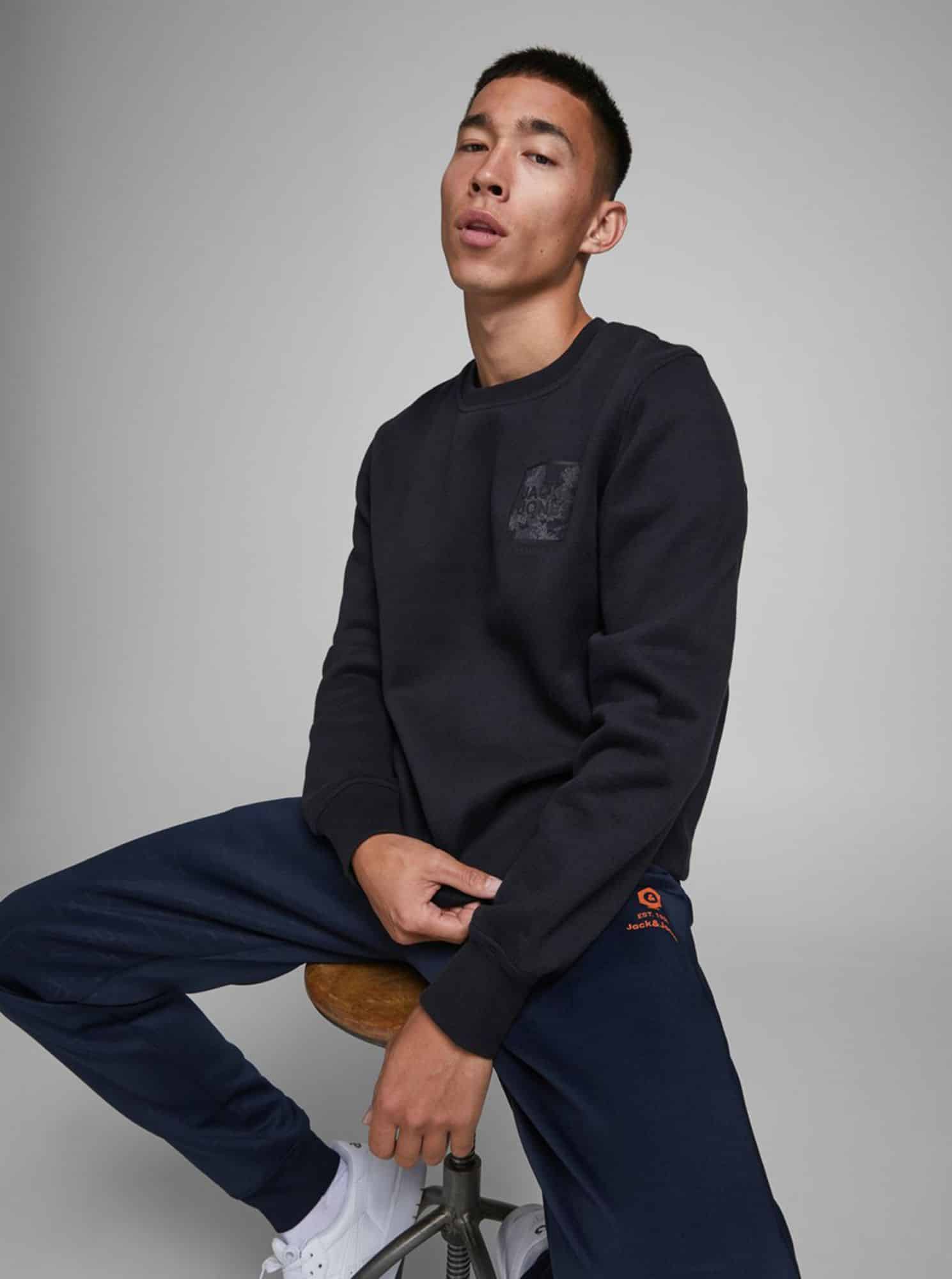 Jack & Jones černá pánská mikina