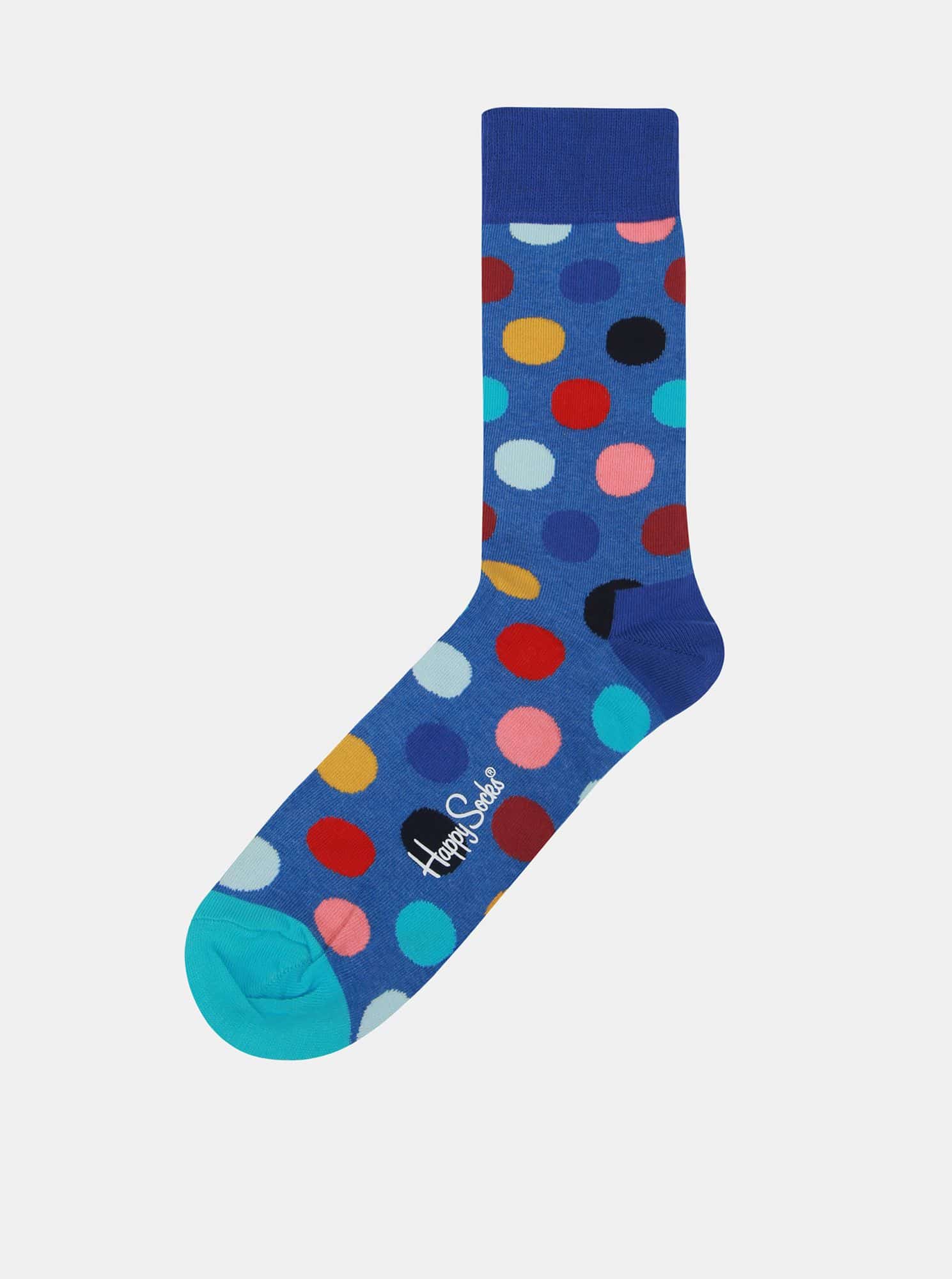 Modré puntíkované ponožky Happy Socks Big Dot