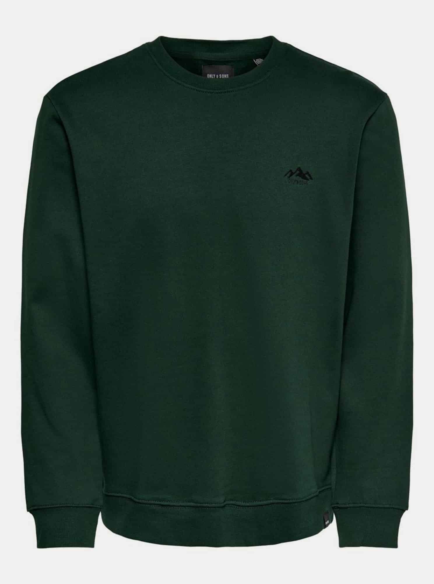 Tmavě zelená mikina ONLY & SONS Daniel