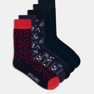 Jack & Jones černý 5 pack ponožek Sport