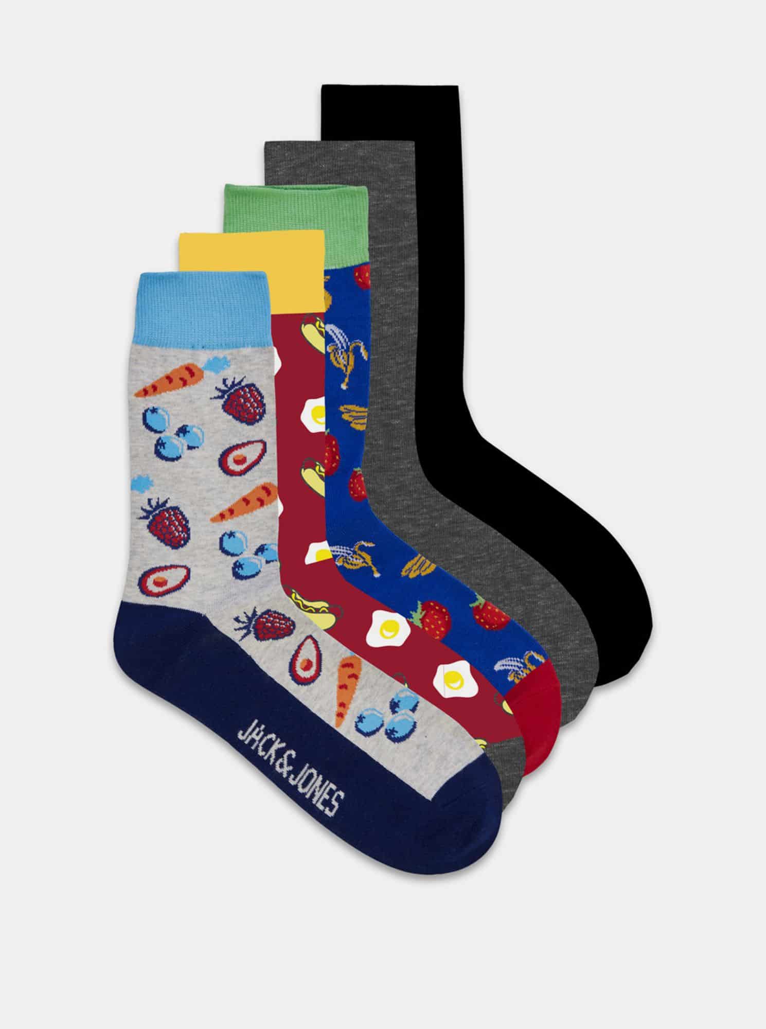 Jack & Jones černý 5 pack ponožek