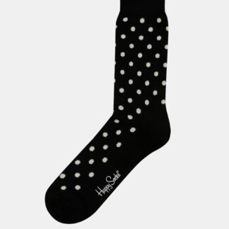 Černé ponožky s bílými puntíky Happy Socks Dot