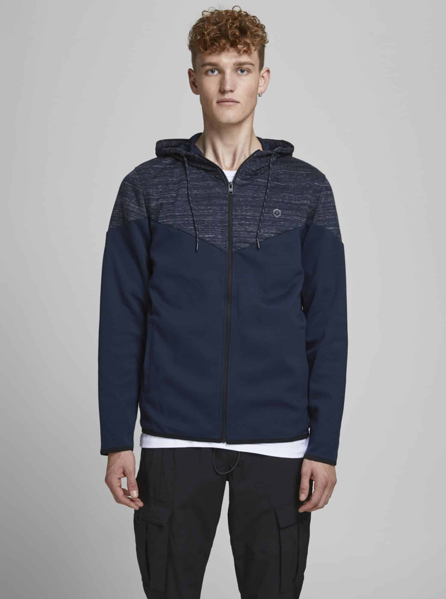 Jack & Jones modrá pánská mikina Bang