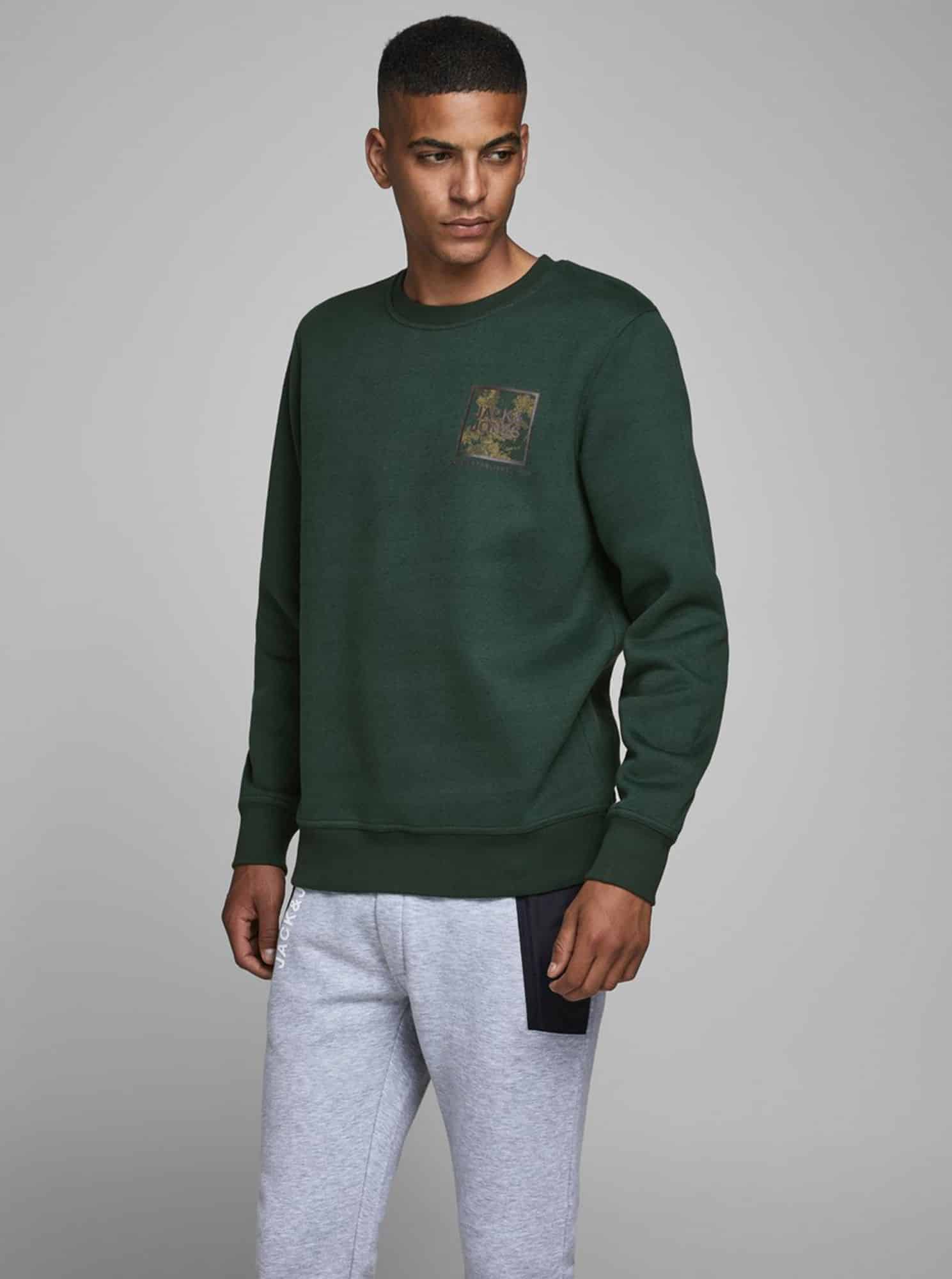 Jack & Jones zelená pánská mikina