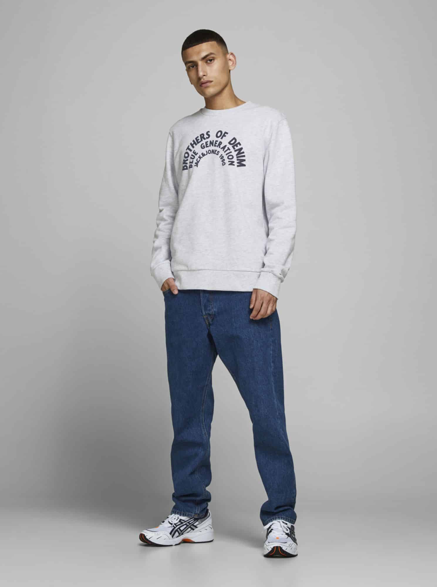 Jack & Jones bílá pánská mikina Orstandard