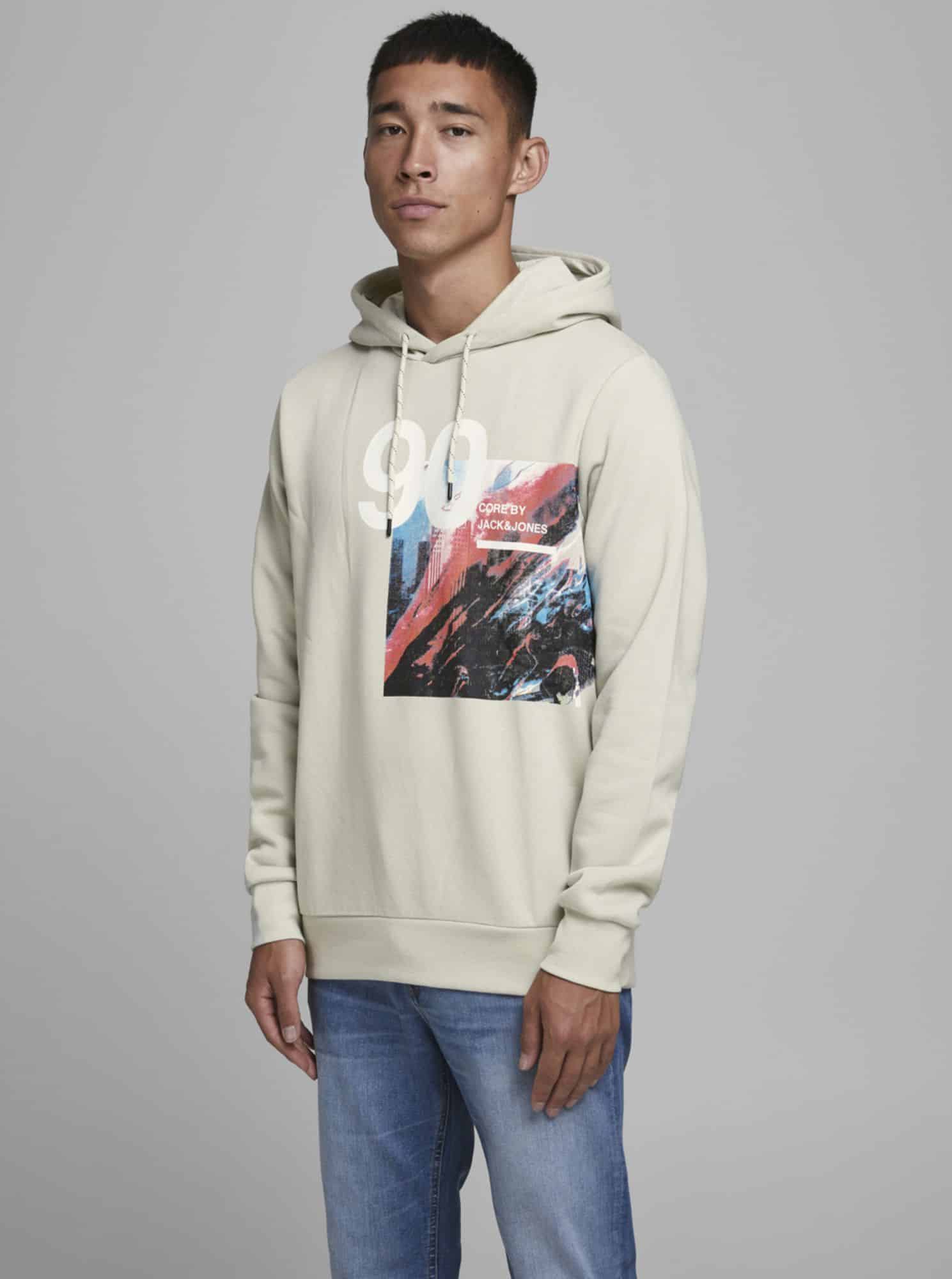 Jack & Jones krémová pánská mikina Cogravity
