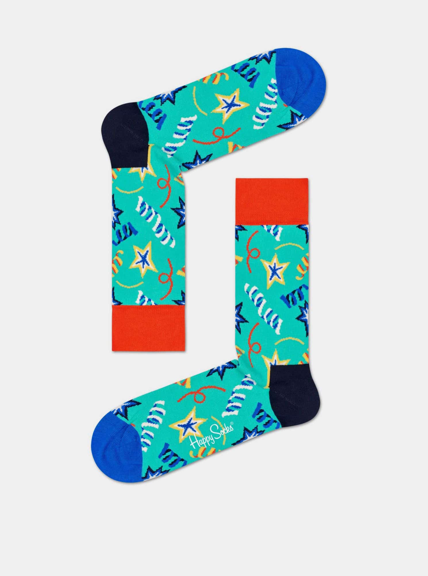 Sada dvou párů modrých ponožek Happy Socks Birthday
