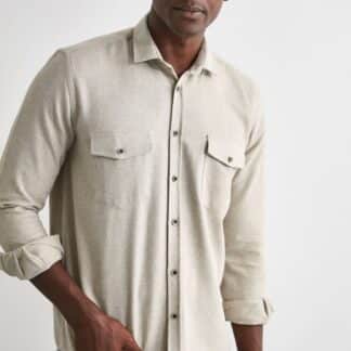 Krémová pánská košile Trendyol