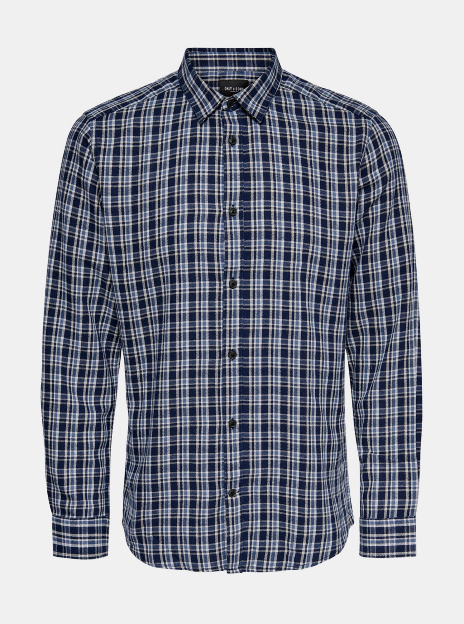 Modrá kostkovaná košile ONLY & SONS Manuel