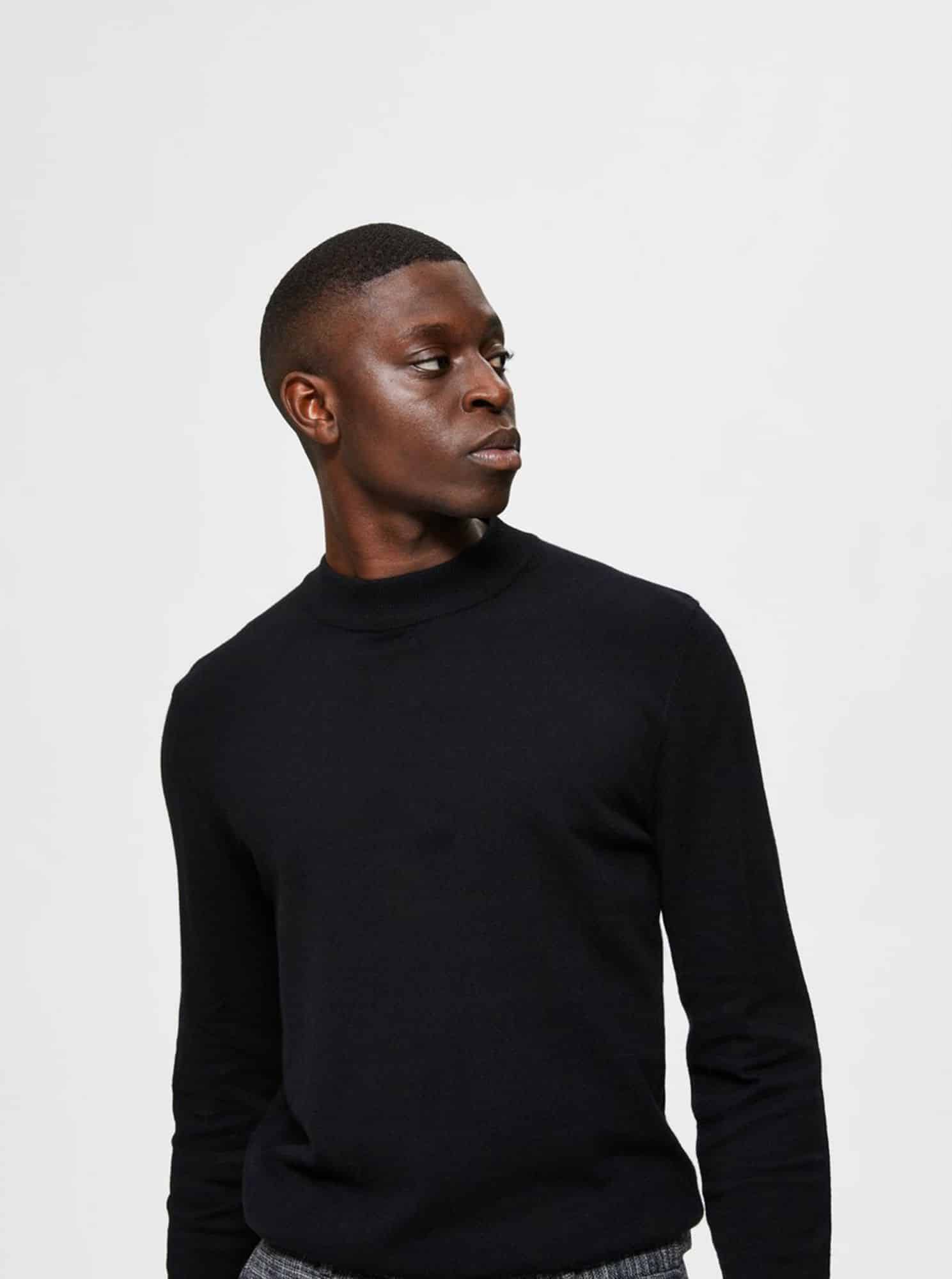 Selected Homme černý pánský svetr