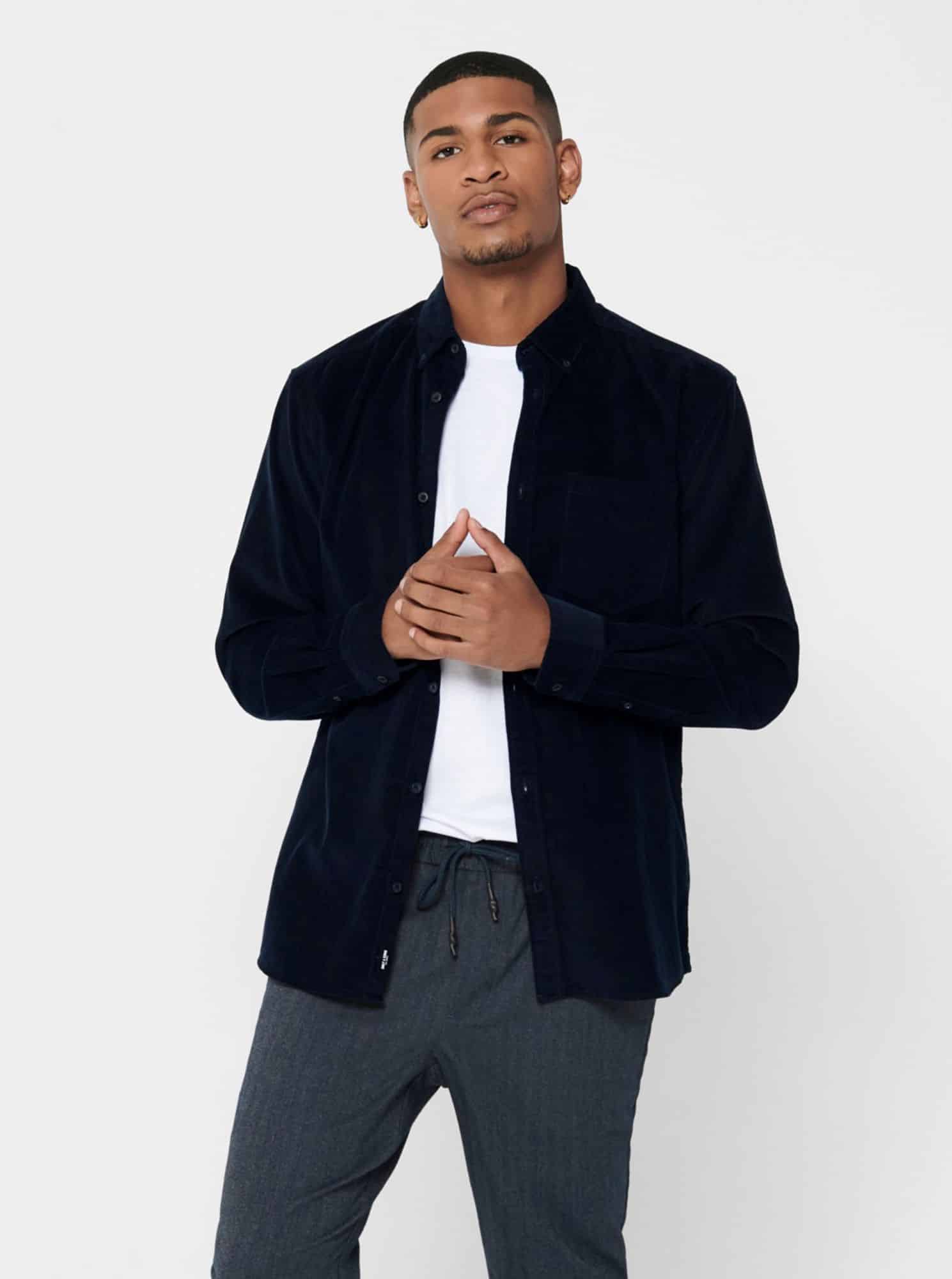 ONLY & SONS modrá pánská košile Bennet