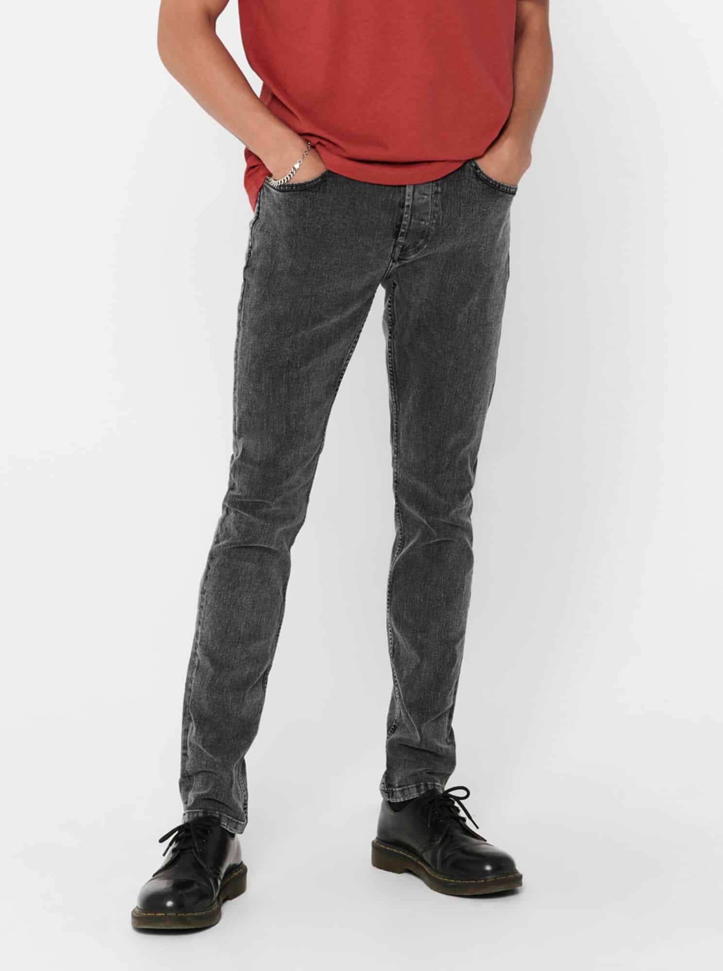 Šedé slim fit džíny ONLY & SONS Loom