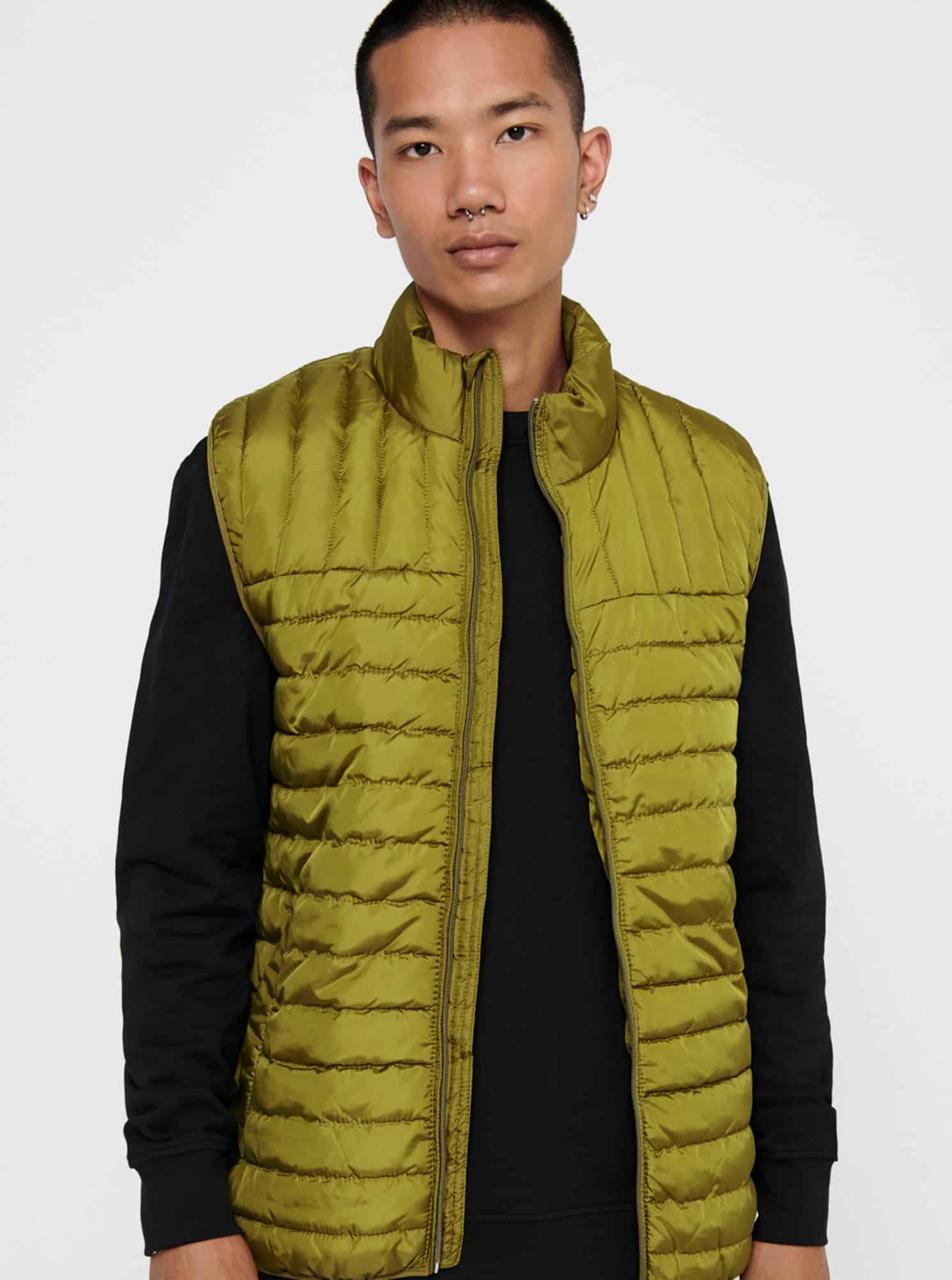 ONLY & SONS khaki pánská vesta Paul