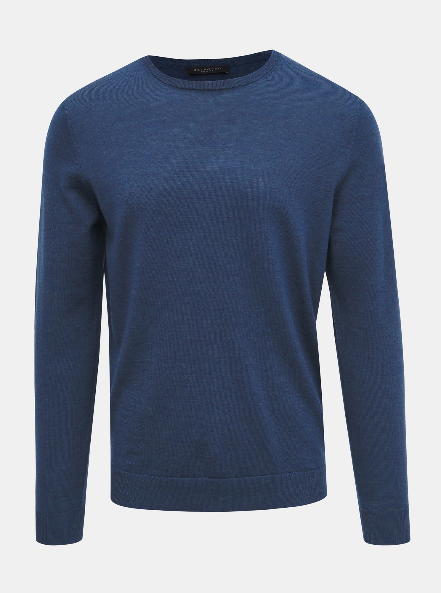 Selected Homme modrý pánský basic svetr Tower