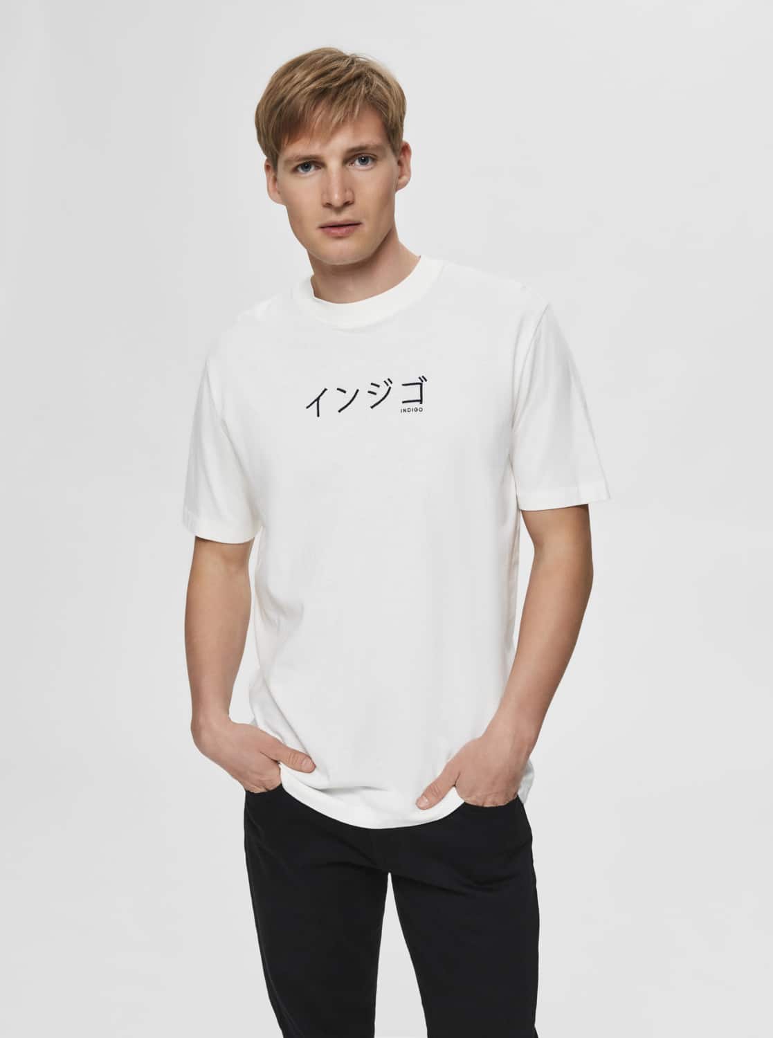 Selected Homme bílé pánské tričko Ryan