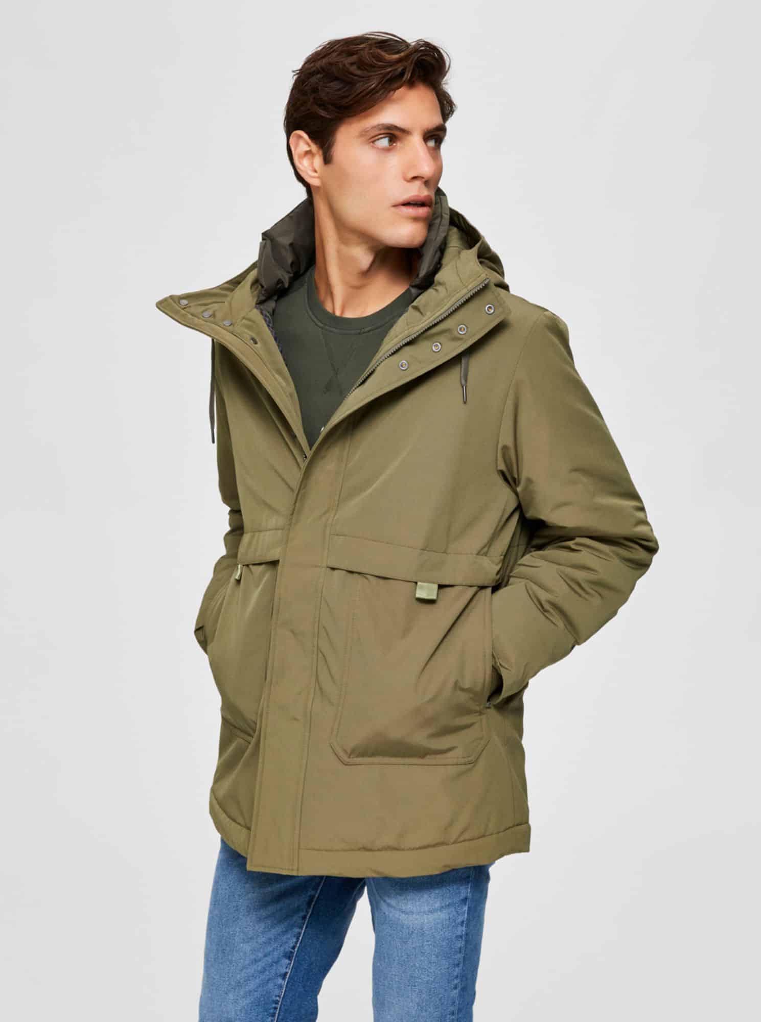 Selected Homme khaki pánská parka